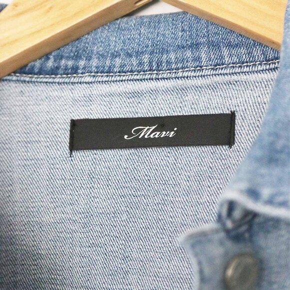 Mavi Women's XS Samantha Denim Jacket Stretchy Slim Fit Crop Organic Cotton $118 - Picture 5 of 15